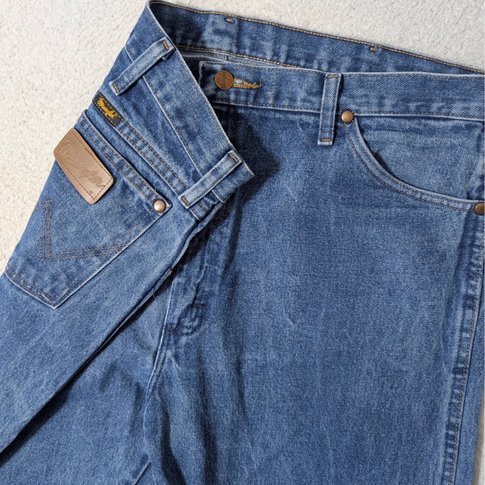 Wrangler Jeans Mens 38/36 Blue Cowboy‎ Cut Regular Fit Denim 1013MWZPW EUC